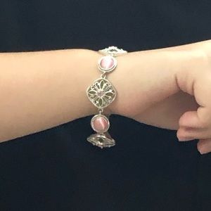 Cosmetic Pink and Silver Bracelet